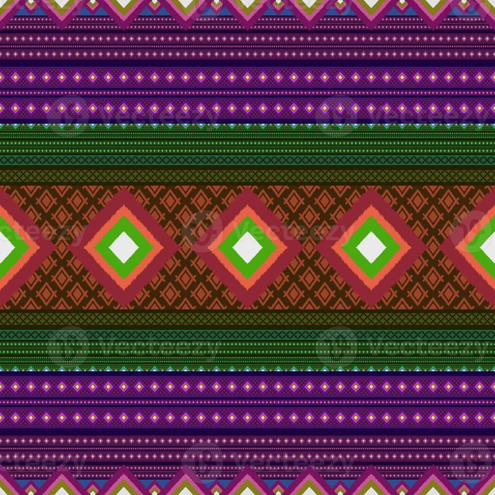 Ikat geometric folklore ornament.Tribal ethnic texture.Seamless striped pattern in Aztec style. Figure tribal embroidery.Indian, Scandinavian,Gypsy,Mexican,ikat pattern. photo