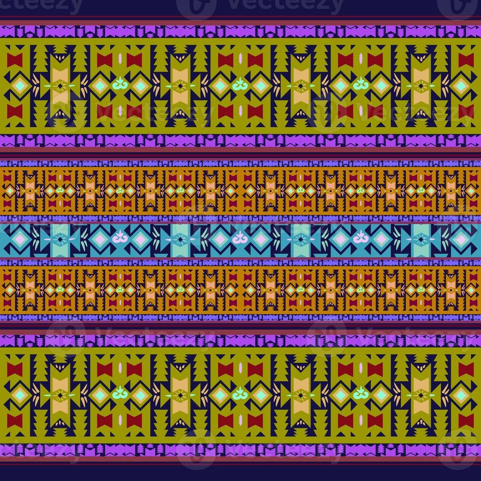Ikat geometric folklore ornament. Tribal ethnic texture. Seamless striped pattern in Aztec style. Figure tribal embroidery. Indian, Scandinavian, Gyp sy, Mexican, folk pattern.ikat Seamless pattern. photo