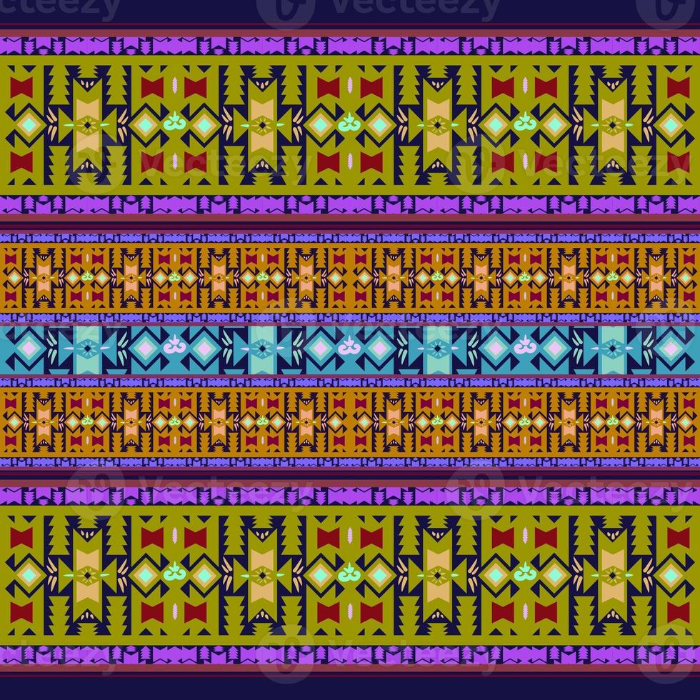 Ikat geometric folklore ornament. Tribal ethnic texture. Seamless striped pattern in Aztec style. Figure tribal embroidery. Indian, Scandinavian, Gyp sy, Mexican, folk pattern.ikat Seamless pattern. photo