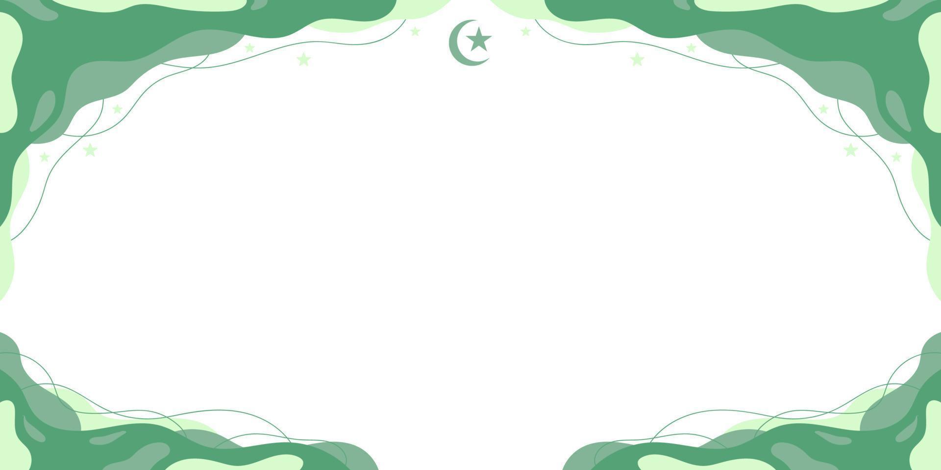 Islamic Green Abstract Banner Background vector