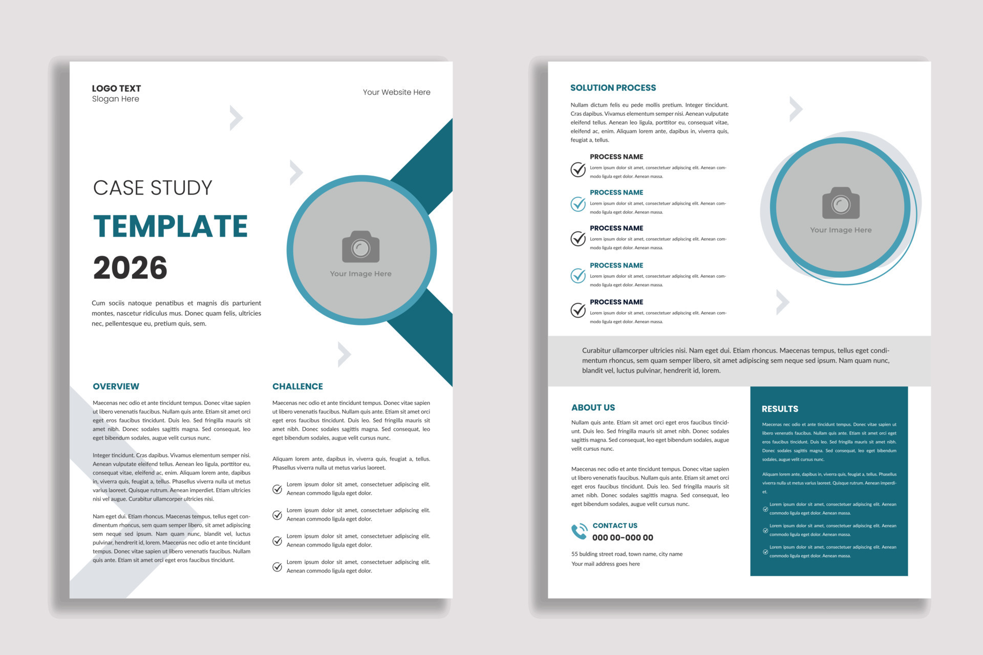 Business Case Study Flyer Template Or Corporate Project Paper Layout 