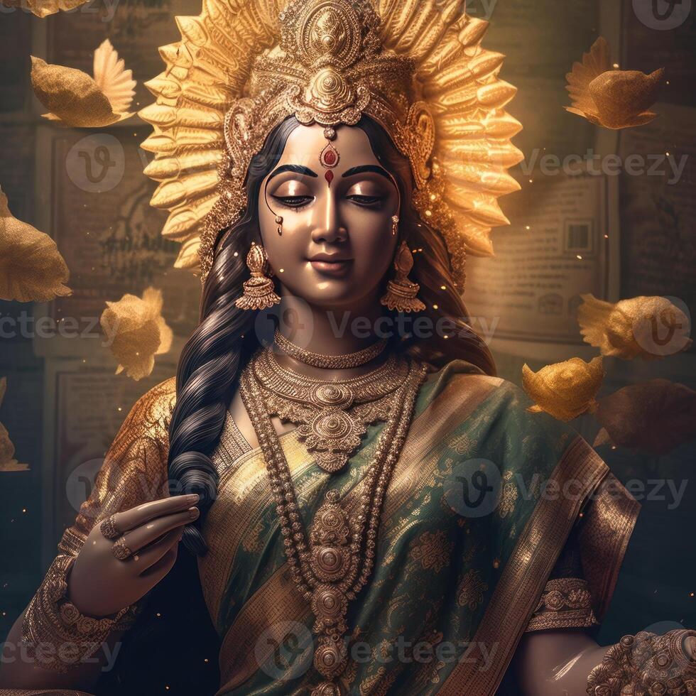 maha laxmi goddess hindu beautiful image photo