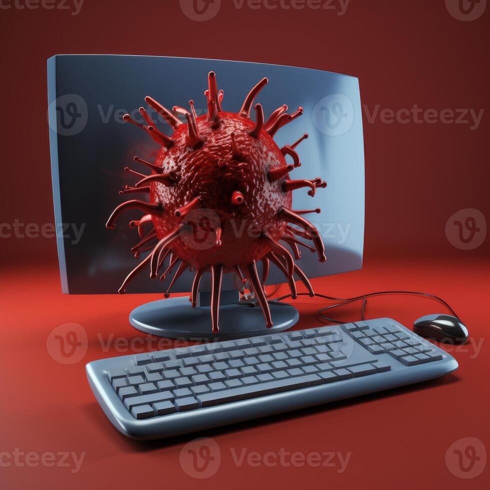 computadora malware virus imagen generativo ai foto