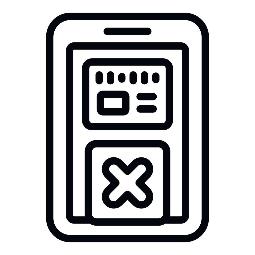 Phone attack icon outline vector. Internet account vector