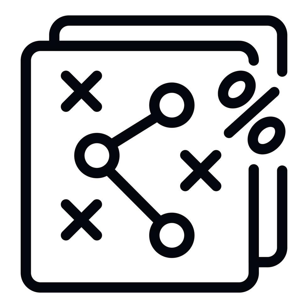 Tactical finance icon outline vector. Tax deduction vector