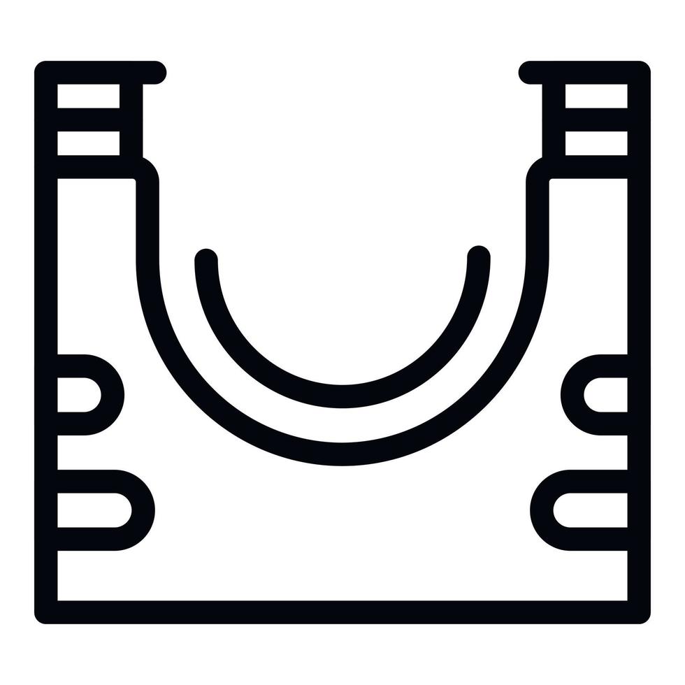 Skating park icon outline vector. Skate ramp vector