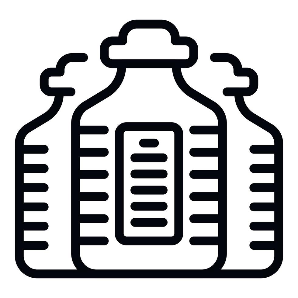 Water delivery icon outline vector. Tank treatment vector