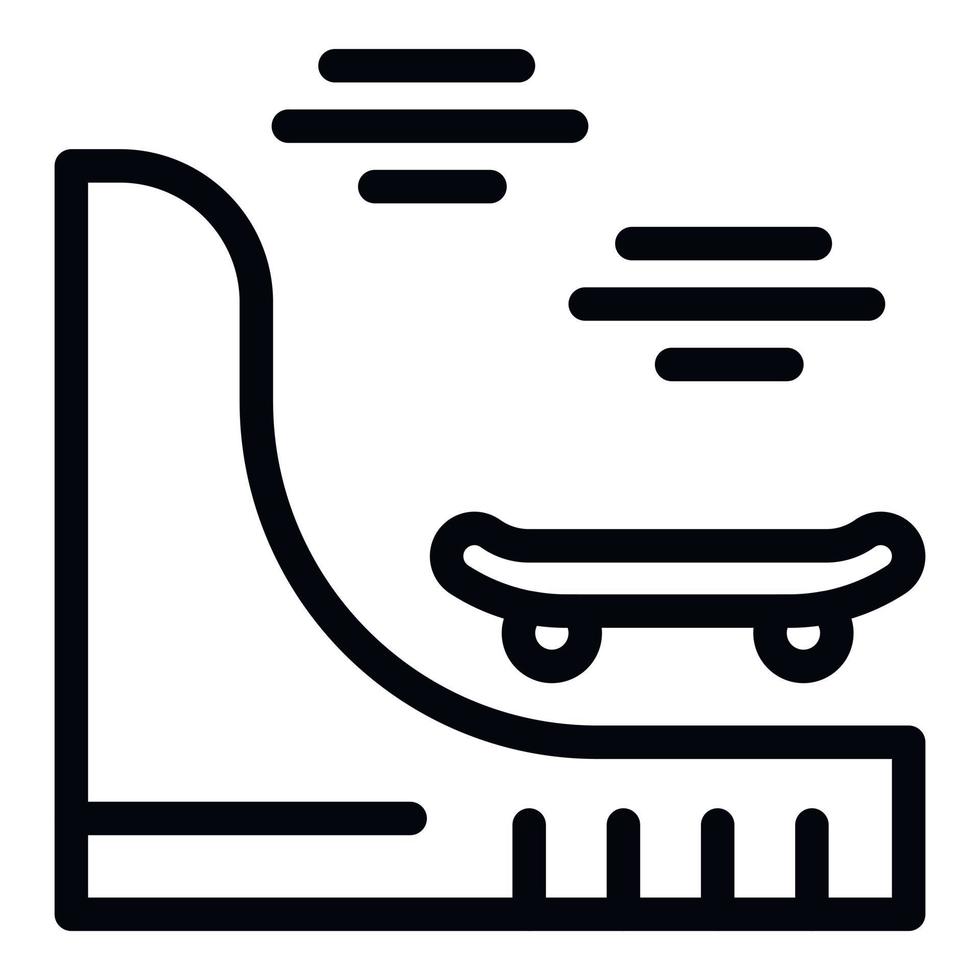 Skate sport icon outline vector. Urban park vector