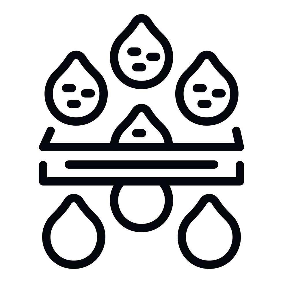 Filter water drop icon outline vector. Tank purification vector