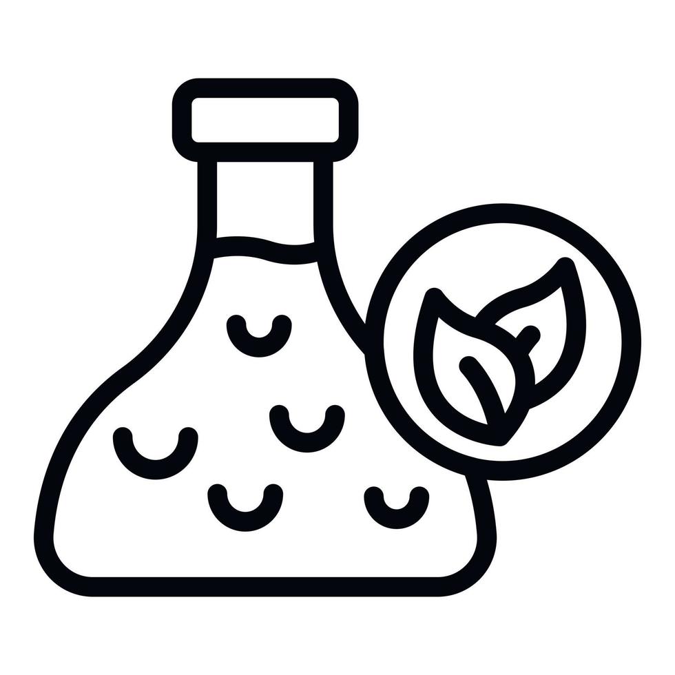 Flask water test icon outline vector. Cooler water vector