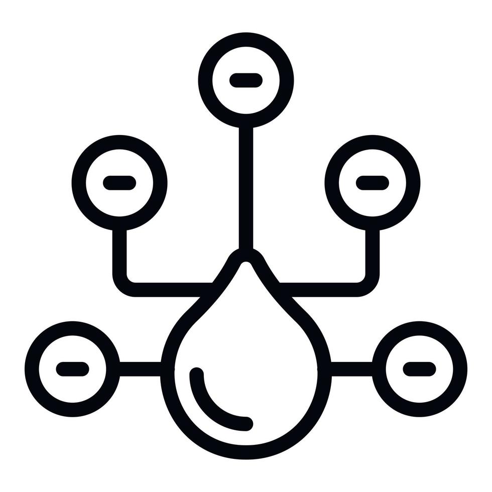 Water drop component icon outline vector. Drink bottle vector