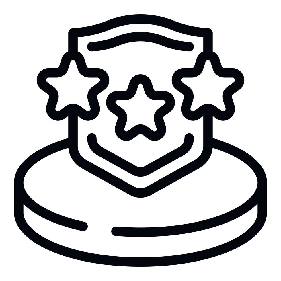 Rating access icon outline vector. Guard safety vector