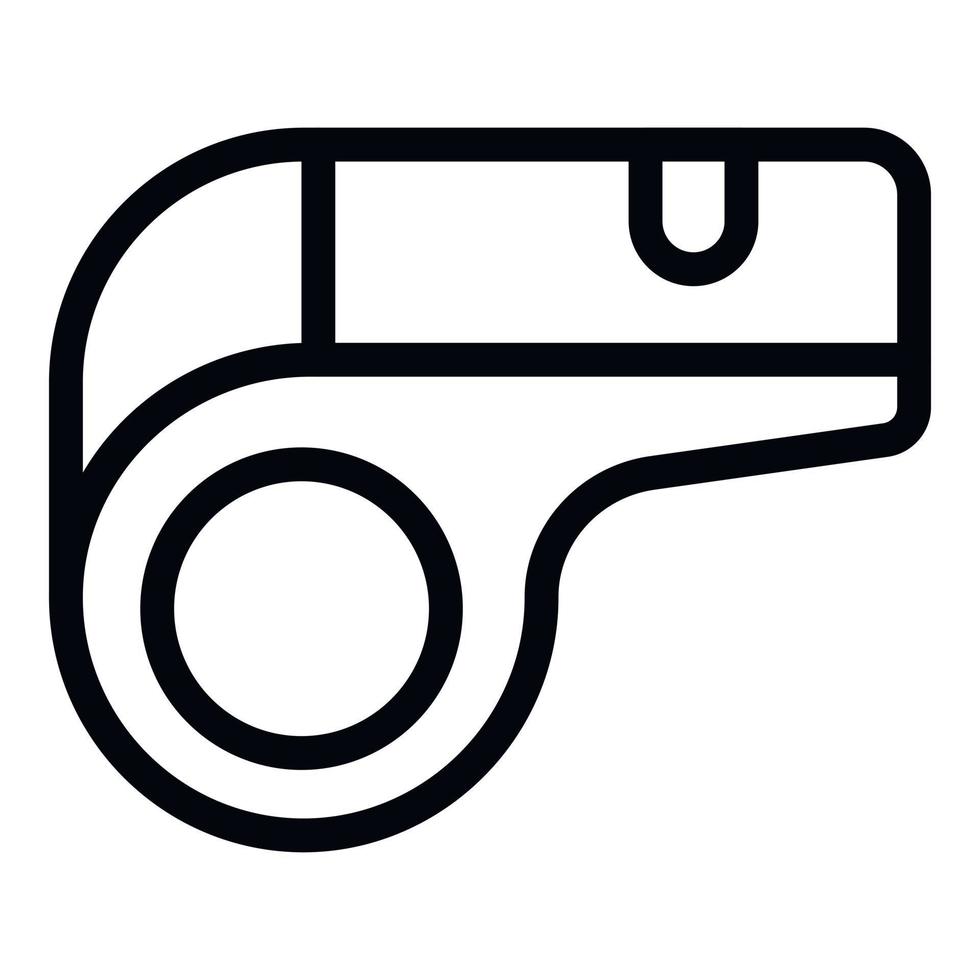 Guard whistle icon outline vector. Safety data vector