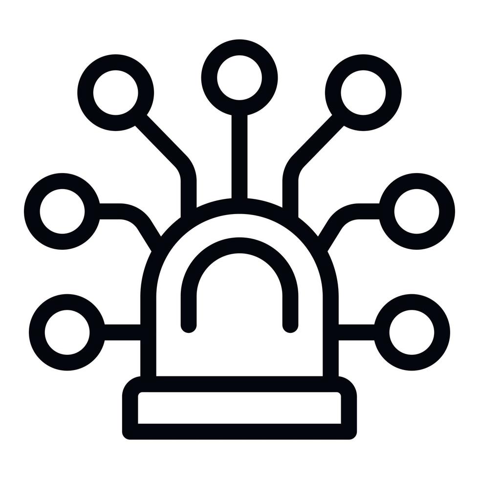 Security flasher icon outline vector. Safety guard vector
