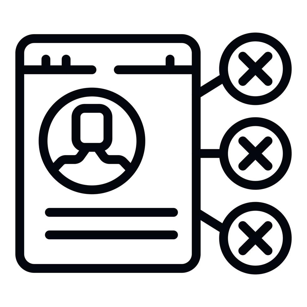 Account blocking icon outline vector. Internet lock vector