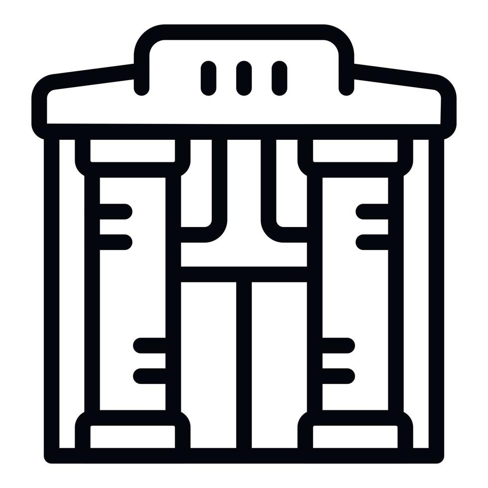 Theater building icon outline vector. Puppet show vector