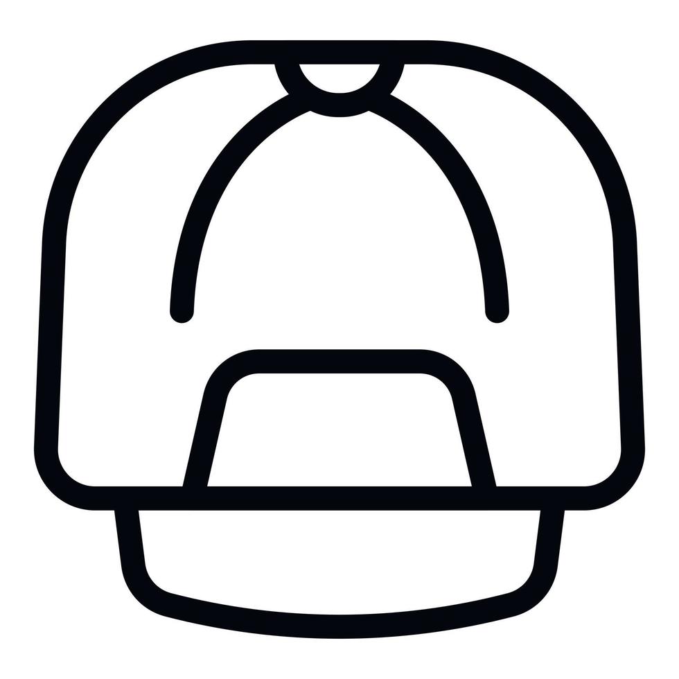 Back cap icon outline vector. Front hat vector