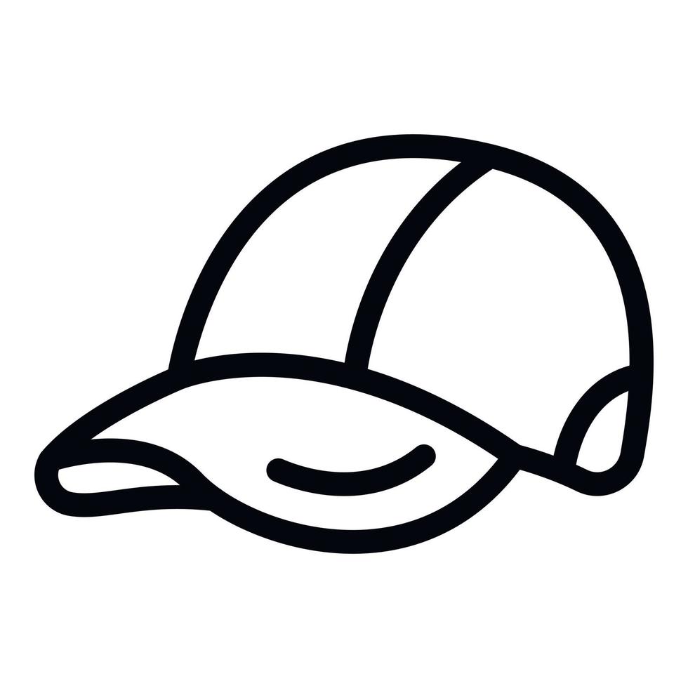 Cap hat icon outline vector. Sport visor vector