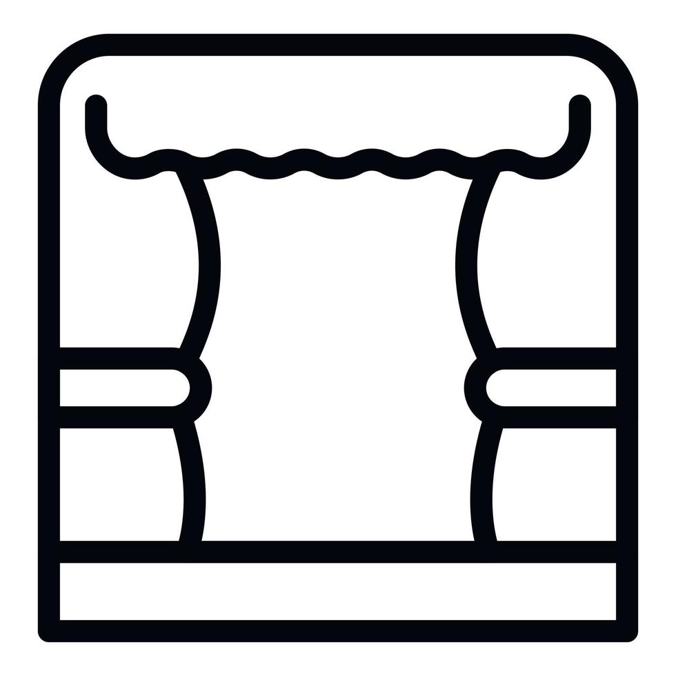 Theater icon outline vector. Puppet show vector