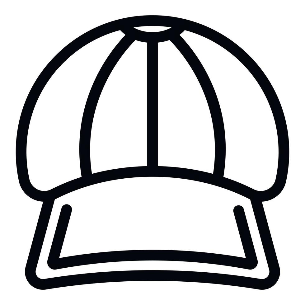 Wear cap icon outline vector. Baseball hat vector