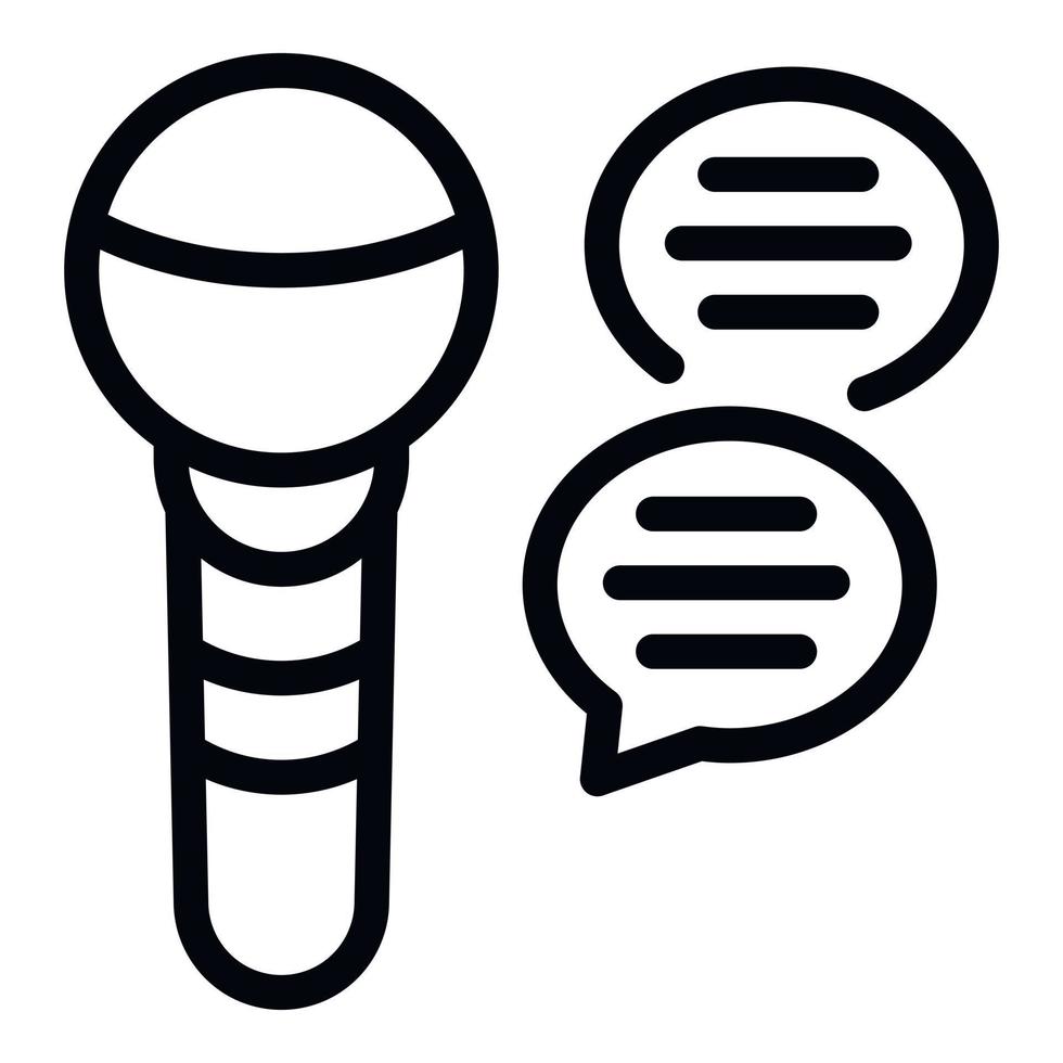 Puppet theater microphone icon outline vector. Doll child vector