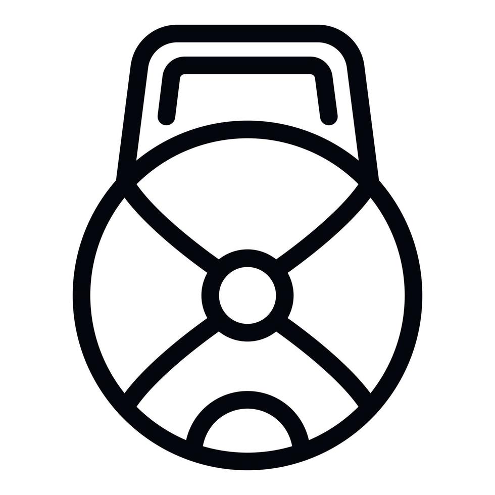 Top view cap icon outline vector. Back side vector