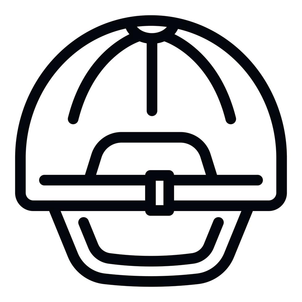 Cool cap icon outline vector. Hat baseball vector