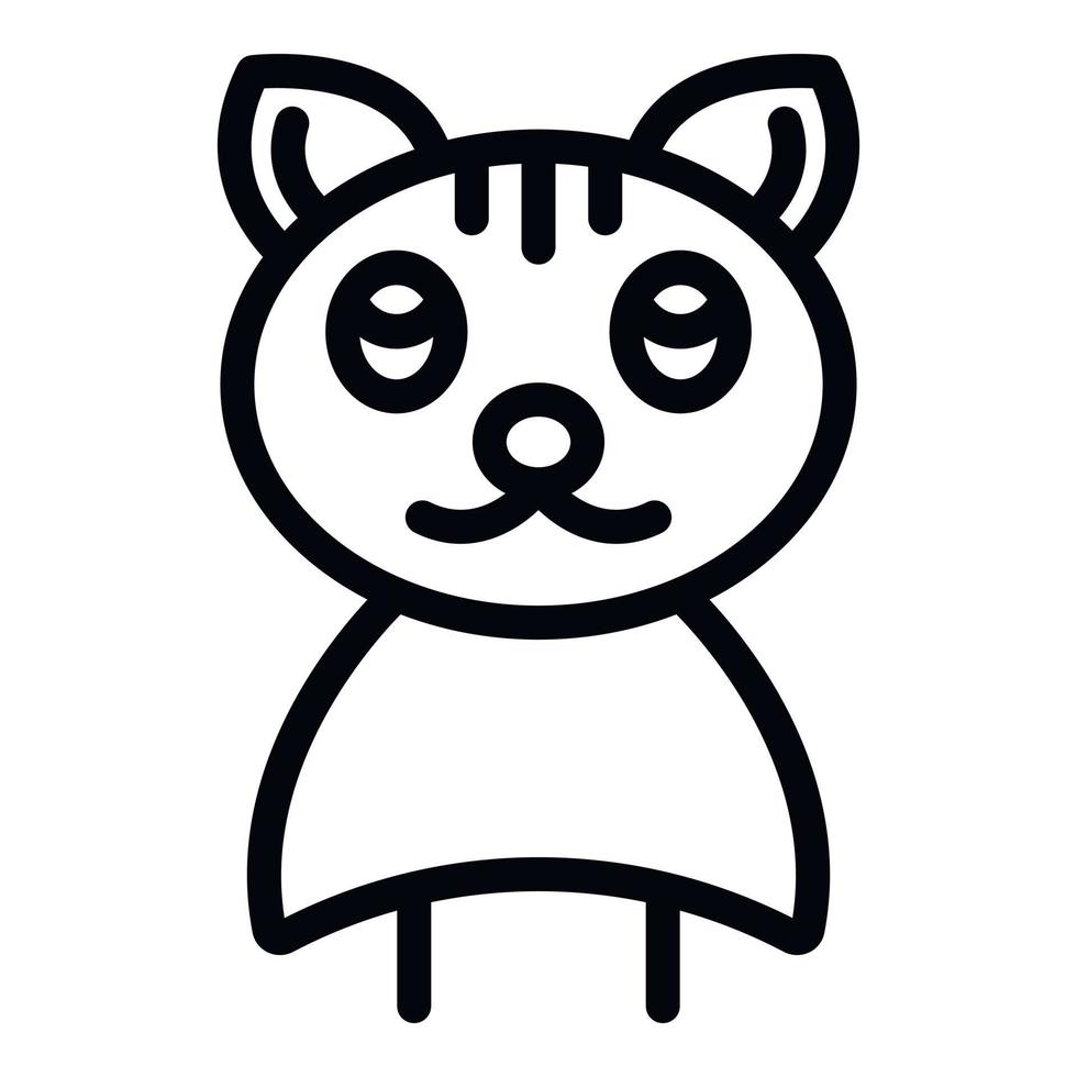 gato marioneta icono contorno vector. espectáculo juguete vector