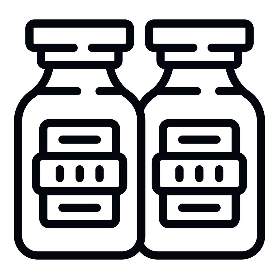 Injection bottle icon outline vector. Herd person vector