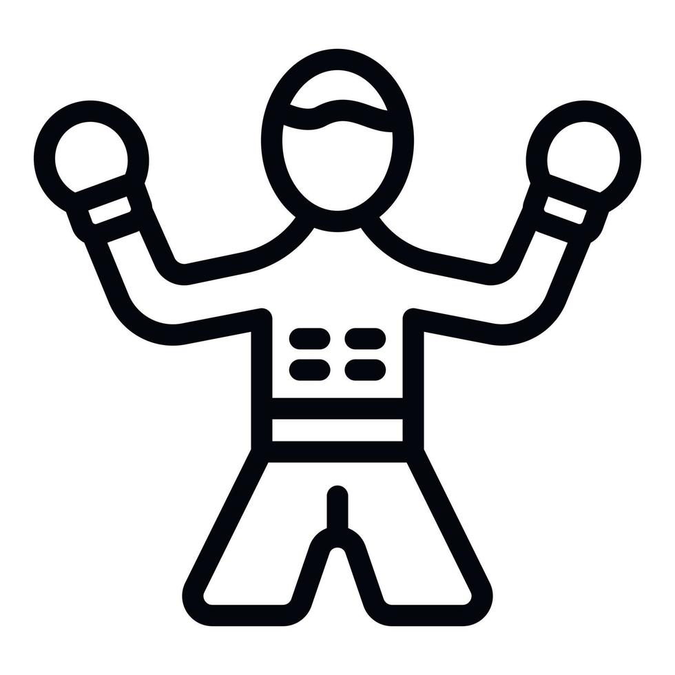 Boxer icon outline vector. Boxing club vector