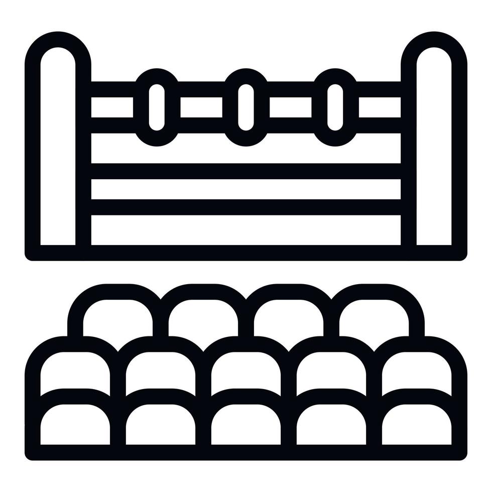 Boxing ring icon outline vector. Fight club vector