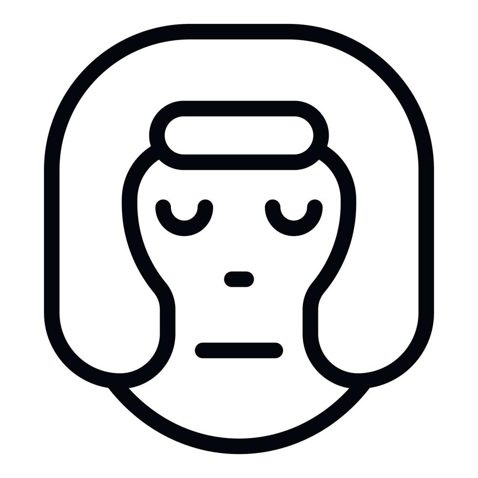 Fighter with helmet icon outline vector. Boxing fight vector