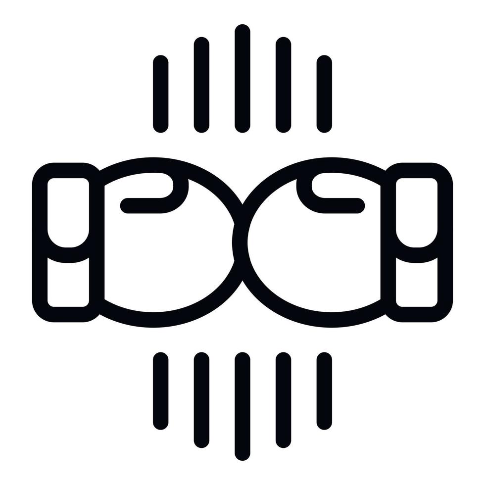 Champion duel icon outline vector. Boxing fight vector