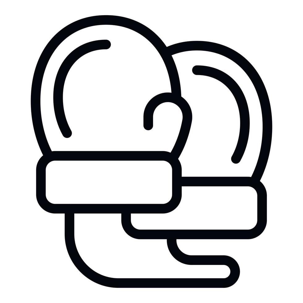 Boxing gloves icon outline vector. Boxer club vector