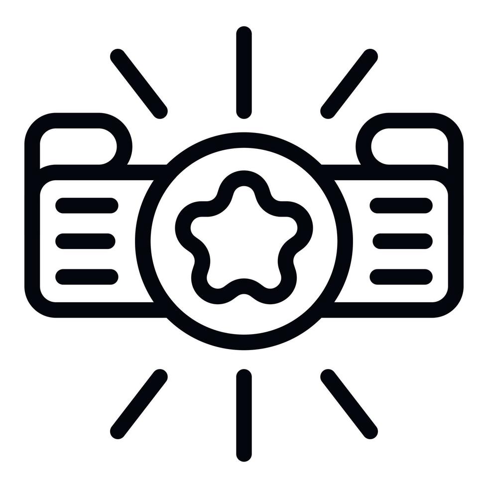 Boxer belt icon outline vector. Boxing club vector
