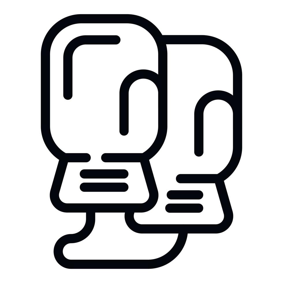 Box gloves icon outline vector. Boxing fight vector