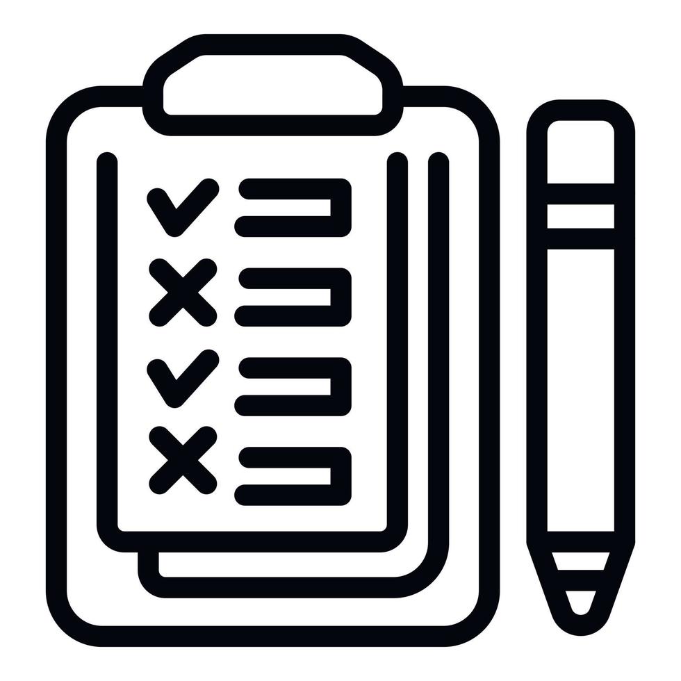 Boxing tournament board list icon outline vector. Fight club vector