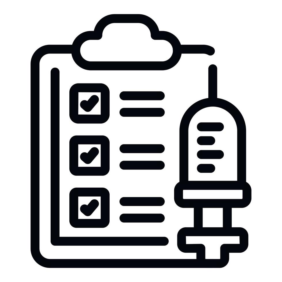 Vaccine injection icon outline vector. Pet dog vector