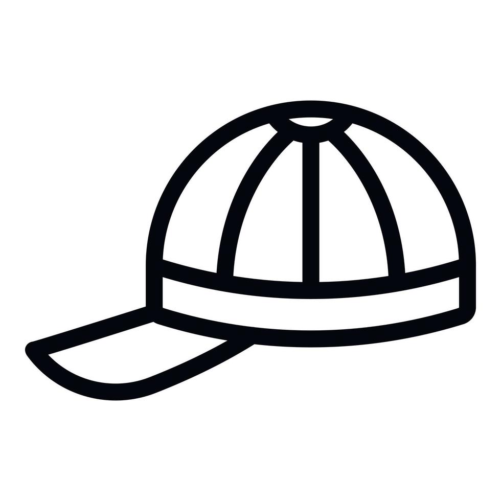 Back cap icon outline vector. Front baseball vector