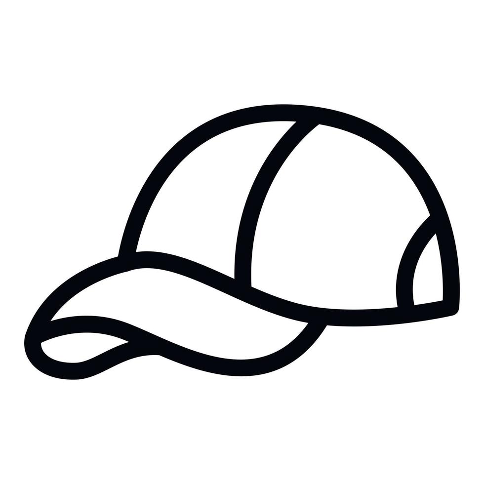 gorra diseño icono contorno vector. béisbol sombrero vector