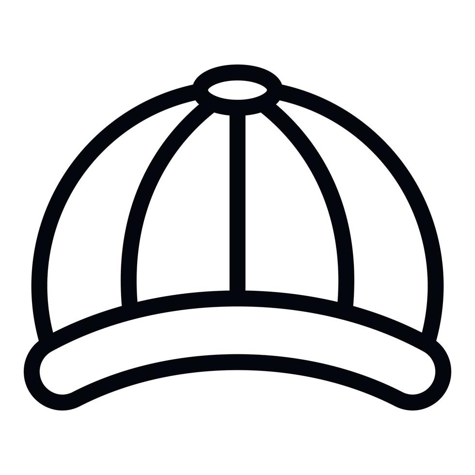 gorra uniforme icono contorno vector. béisbol sombrero vector