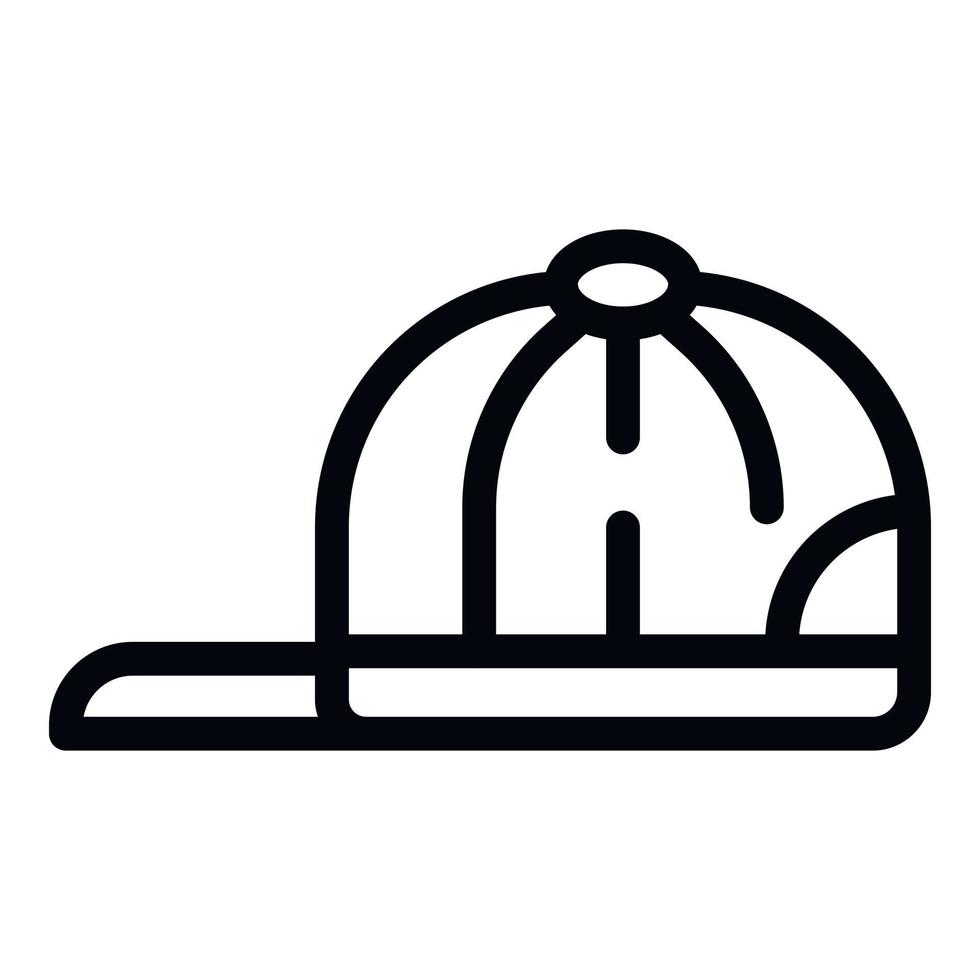 View cap icon outline vector. Front baseball vector