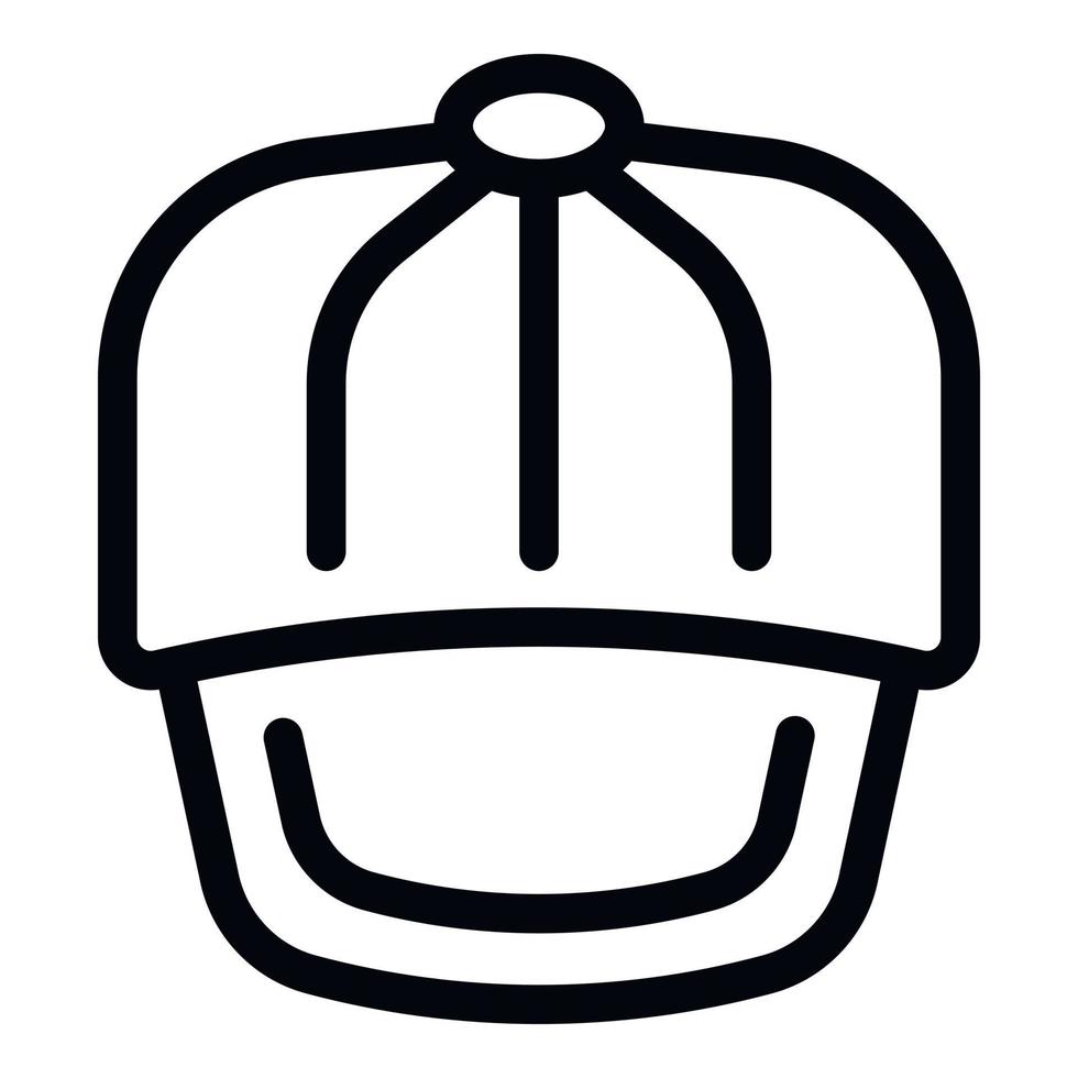 Side cap icon outline vector. Front hat vector