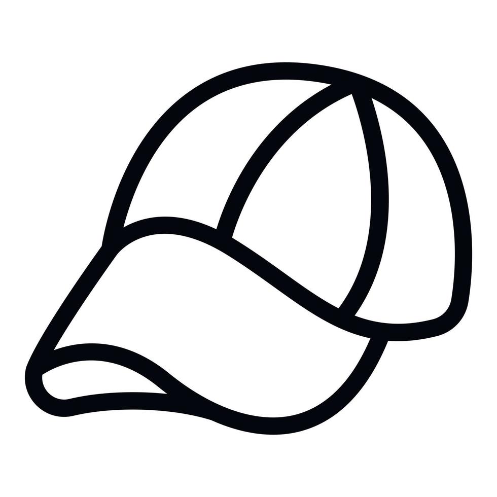 Cap icon outline vector. Sport baseball vector