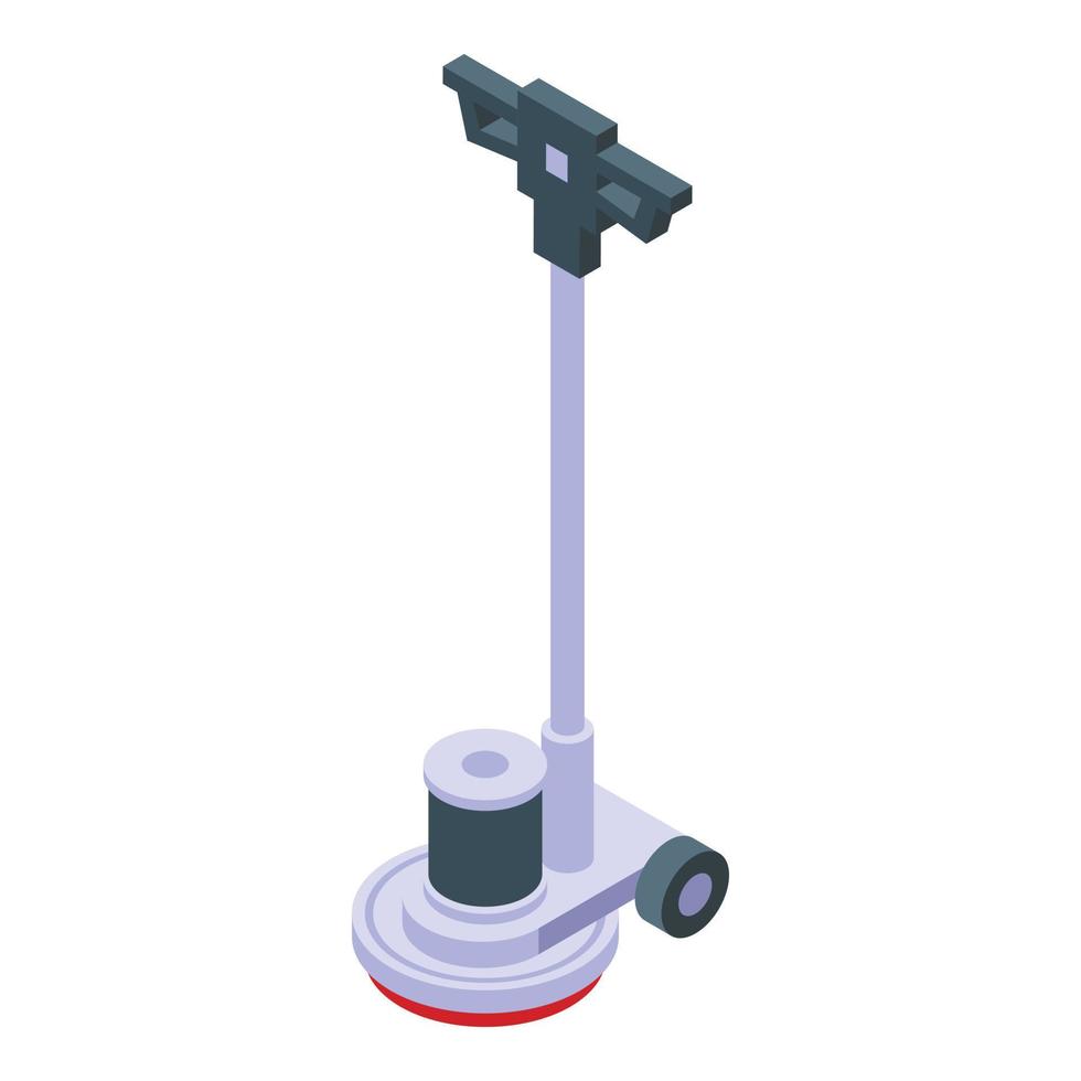 Staff machine icon isometric vector. Cleaning floor vector