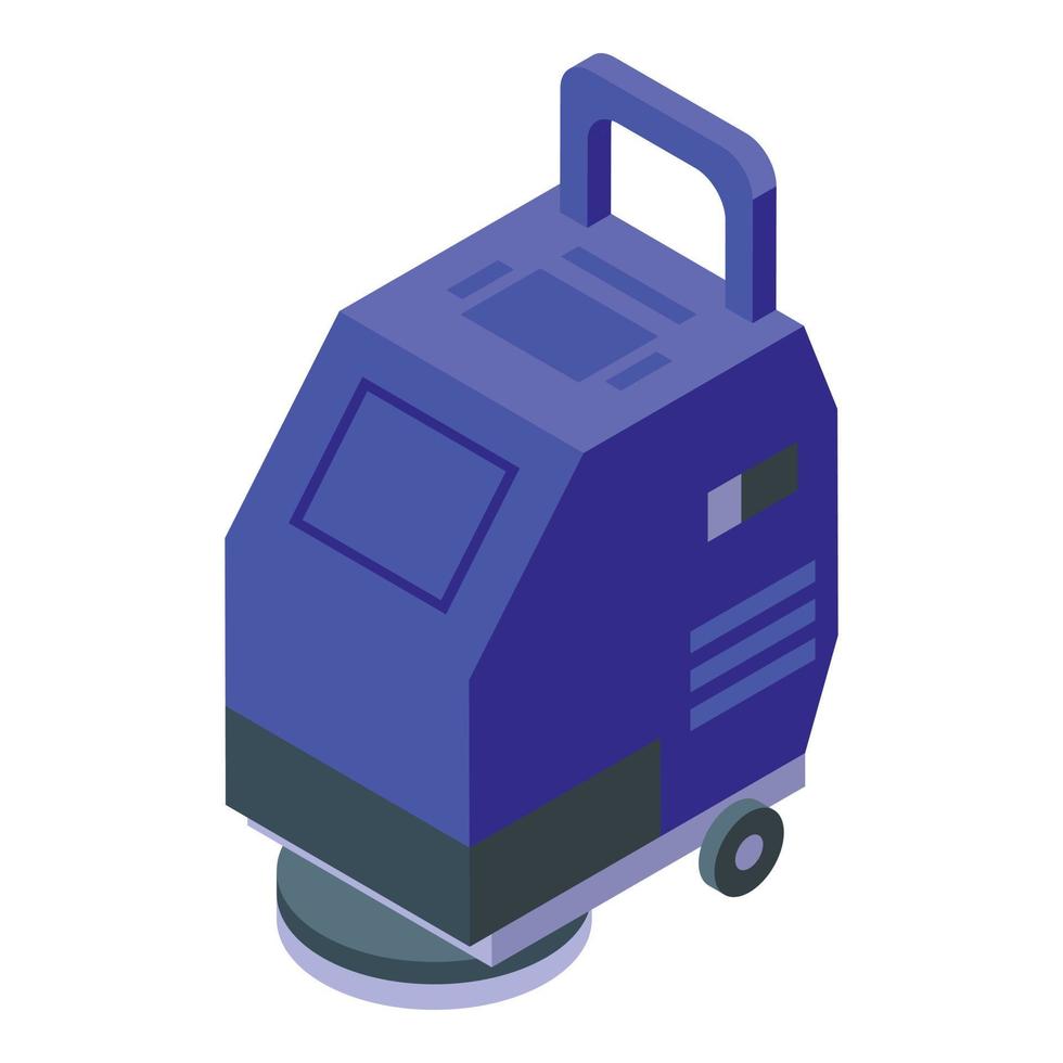 Cleaning floor icon isometric vector. Machine washing vector