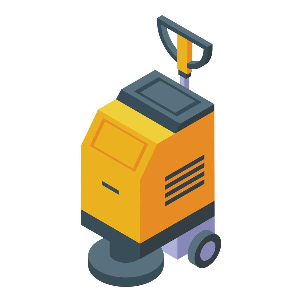 Washing machine icon isometric vector. Cleaning floor vector