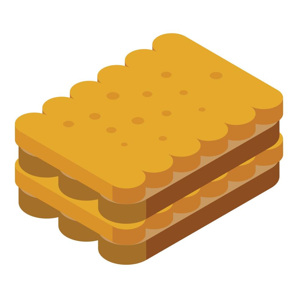 Biscuit tiramisu icon isometric vector. Cake food vector