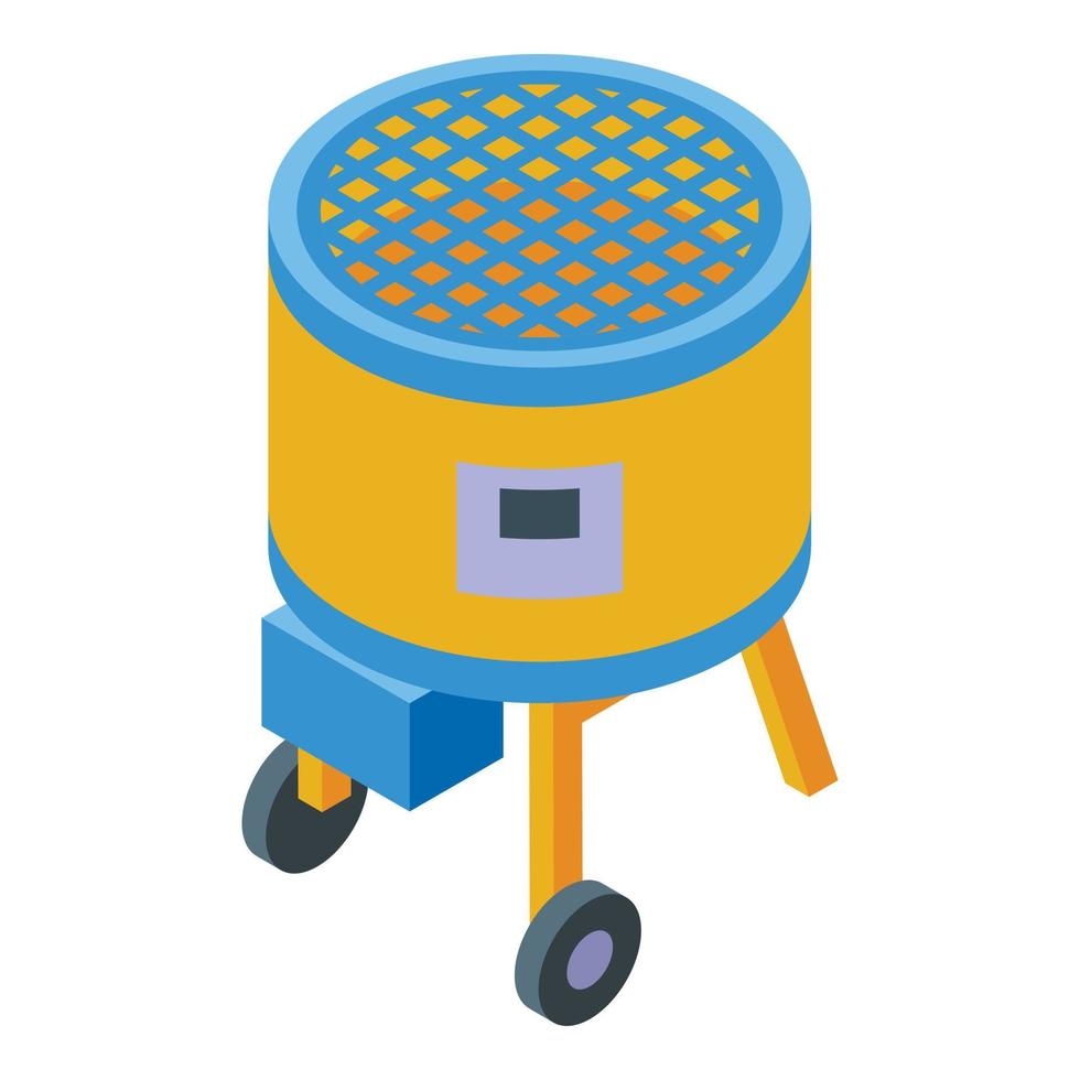 Cement mixer machine icon isometric vector. Concrete industry vector