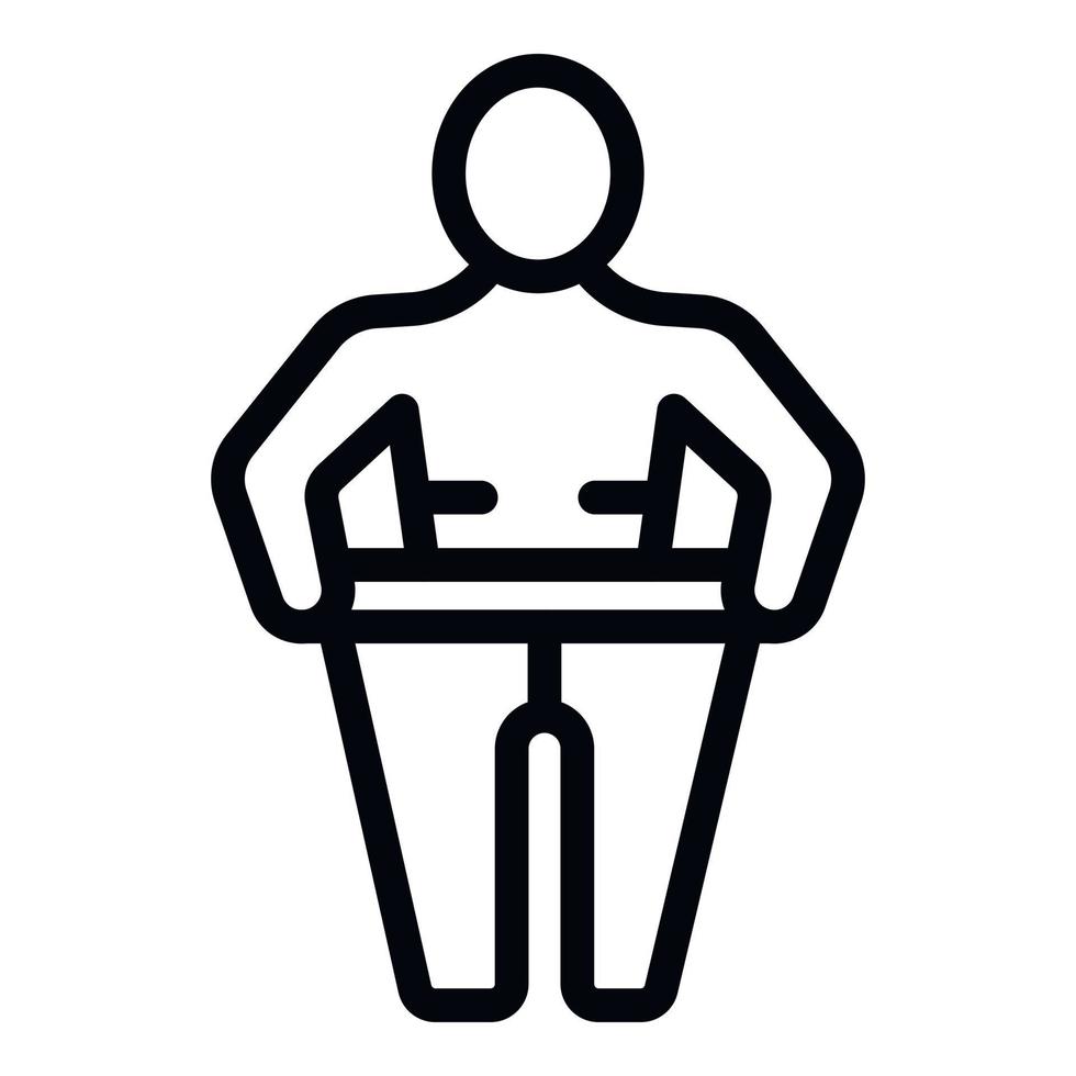 Poor man icon outline vector. Poverty people vector